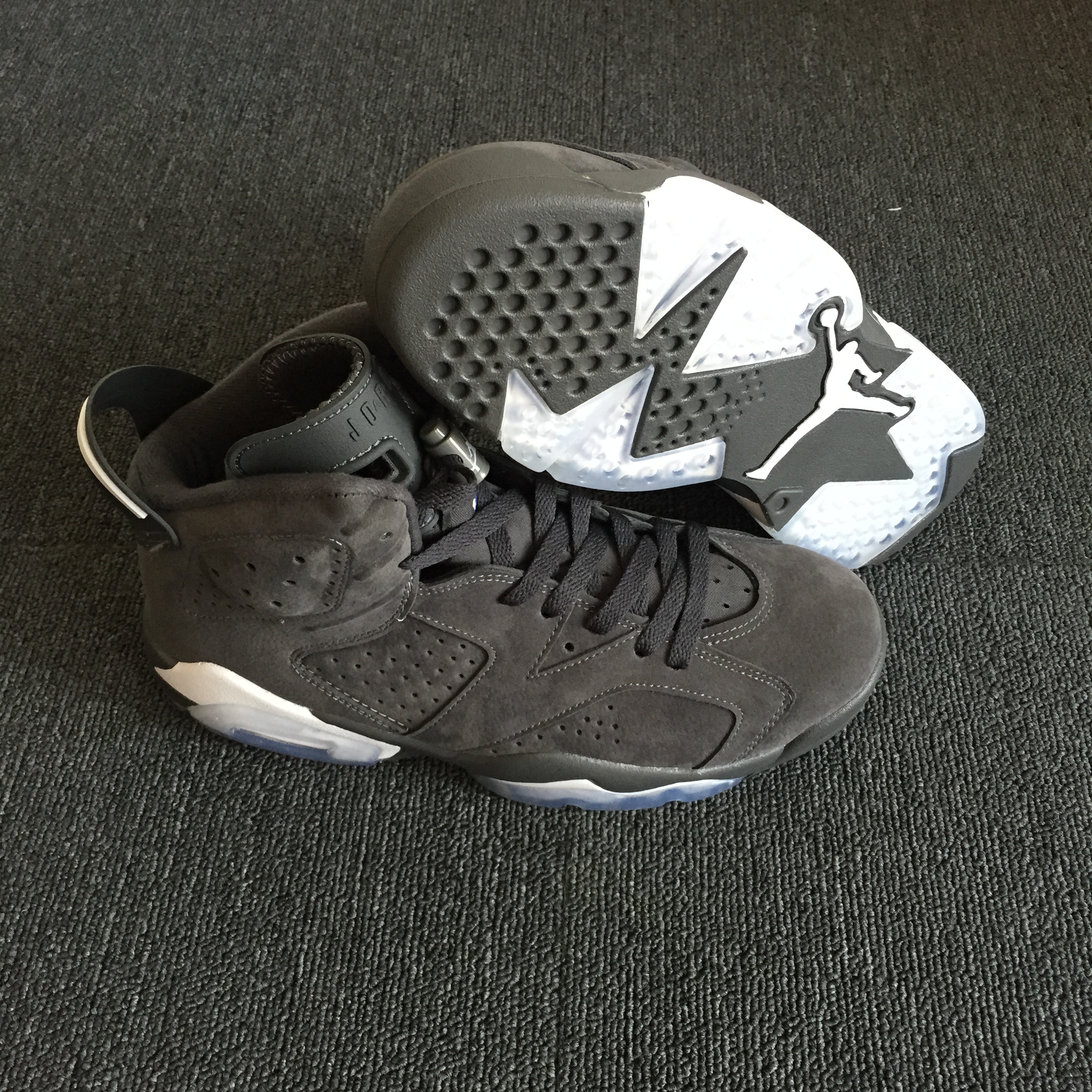 2018 New Air Jordan 6 Grey White Shoes - Click Image to Close